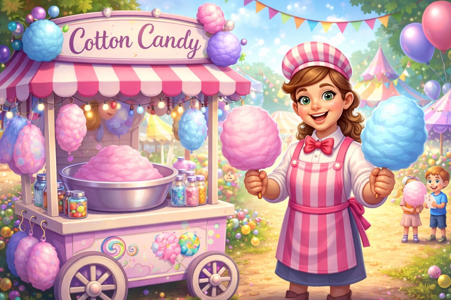 Candy Land pack artwork: a colourful confectionery shop.